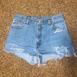 Distressed Levi Shorts